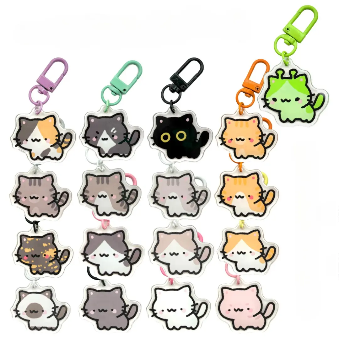 Kitty Cat Acrylic Keychains Bags Accessories Birthday Gifts for fans