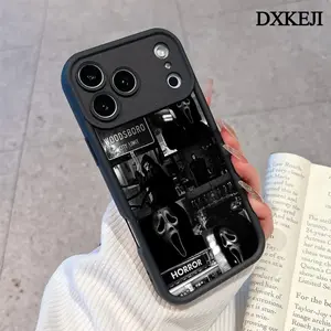 Ghostface's Realm Pattern TPU Phone Case for iPhone 17 Pro Max 16 15 14 Plus 13 12 11 Air Shockproof Drop Protection Rugged Durable Silicone Cover Cellphone Protective Casing