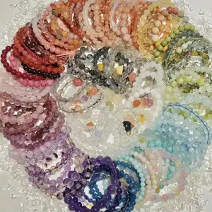 12pcs Mix Handcrafted Bead Bracelet Sets - Colored Glass Beads, Perfect for Casual Decoration and Vacation - Ideal Gift for Ladies, Friends & Families