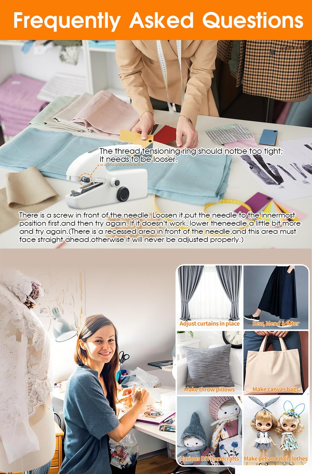 Handheld Electric Sewing Machine, Portable Quick Stitch Hand Sew Tool, Mini Sewing Machine for Emergency Clothing Repair, Travel Home Sew Accessories