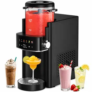 New Arrival S1 Slushie Machine & Ice Cream Maker for Families, Rapid Chill with Temperature Control, Multi-Function for Margarita & Frappé, Easy to Clean with Removable Tray & Cleaning Brush