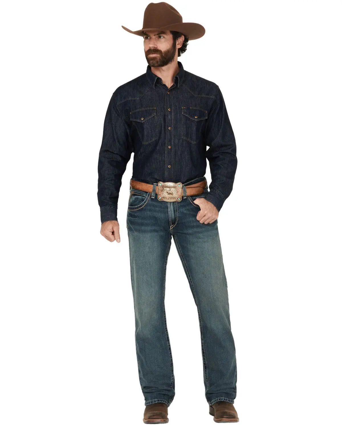 Ariat Men's Men'S M5 Gulch Medium Wash Low Rise Straight Denim Jeans - 10014010