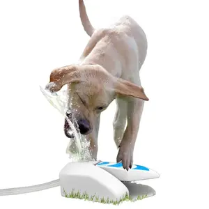 Dog Garden Water Fountain , Pet Water Toy, Outdoor Paw Activate, Step On Water with Flow Control