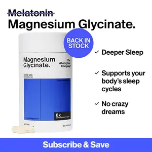 Absorption Company Magnesium Glycinate 1000mg | 8x Better Absorption for Sleep, Stress, Recovery | Gentle, Non-Laxative, 60-Day Supply