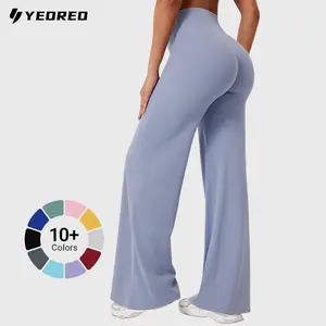 YEOREO High Waist Straight Leg Leggings Women No Front Seam Workout Yoga Pant Seamless Gym Wear flattering Confort Able Pants Activewear Bottoms Sweatpants mothersdaygift summervibes Gym Tights Clothes