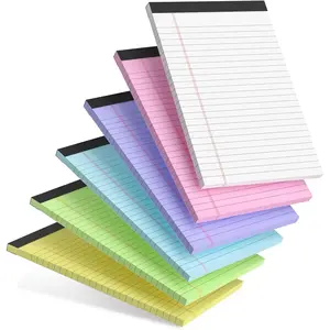 6-Pack A5 Tear-Off Paper Notebooks, 6 Colors Mixed (each 1), 30 Sheets Per Notebook, Portable Lined Memo Pad for Office School Daily Use, Stationery Supplies