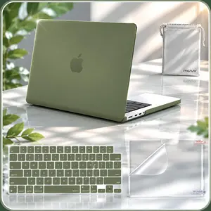 MOSISO Hard Case Bundle for 14-inch MacBook Pro - Compatible with M5 (2026), M4 (2025), M3, M2, M1 (2024-2021) Models A3427, A3426, A3434, A3112, A3185, A3401, A2918, A2992, A2779, A2442 - Includes Keyboard Skin, Screen Film, Pouch