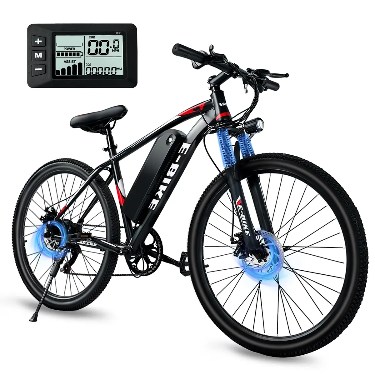APYEAR 1500W Powerful Motor 26" Electric Mountain Bike for Adults 25MPH Speed 30-Mile Range 7-Speed Gears ebike for Commuting Adventure UL Certified Safety