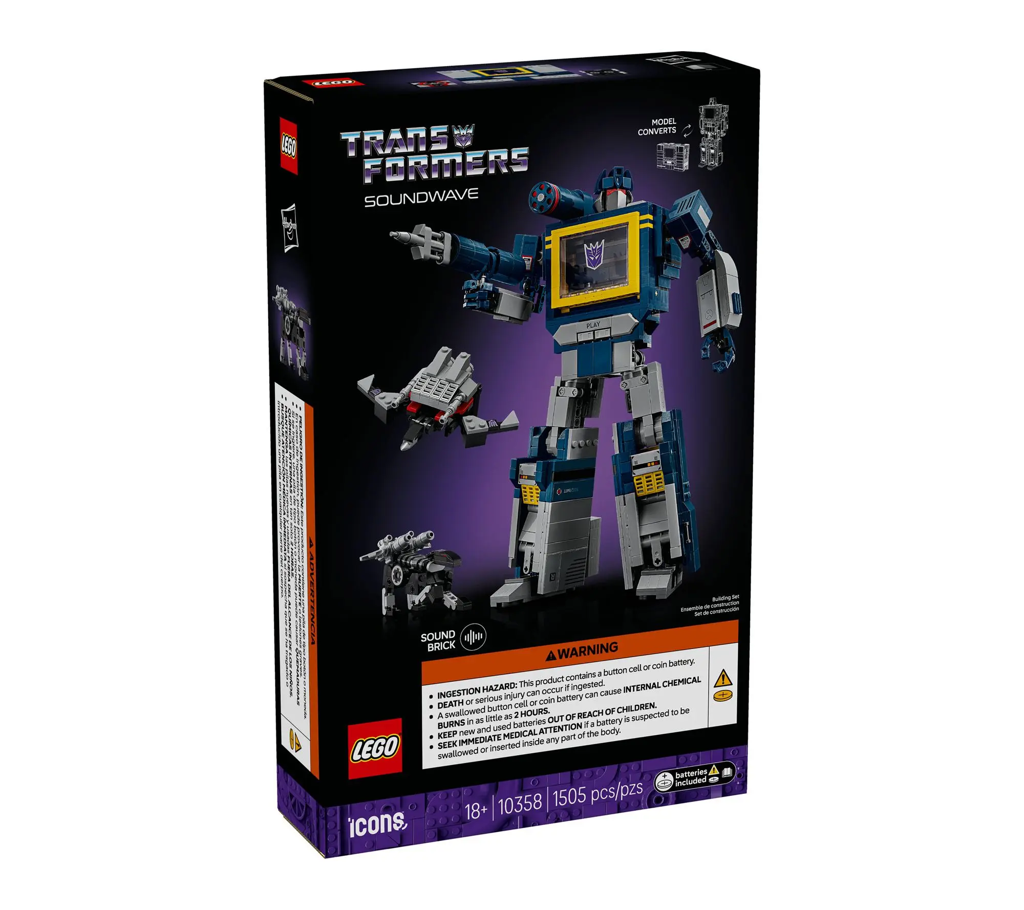 LEGO Icons Transformers: Soundwave Model Kit Building Set for LEGO Icons Transformers: Soundwave Model Kit Building Set for