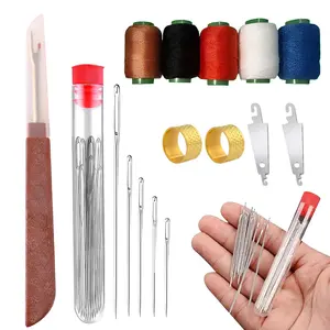 36 Piece Sewing Kit for Adults and Beginners, - Stainless Steel Needles for Hand Sewing Kit with Thread Ripper, Needle Threaders, Threads and Thimbles