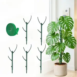 Stackable Monstera Plant Support, Garden Plant Support Stakes for Indoor Outdoor Plants, Climbing Plant Support Structures Plant Holder Stick Moss Pole for Support Tall Potted Plants, Plant Strapping Tool