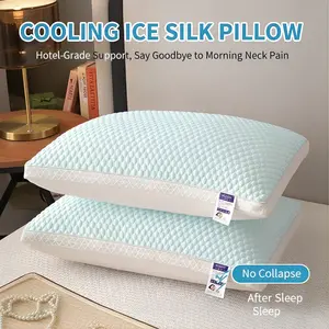 2-Pack Luxury Hotel Pillows 19x29inch | Neck Support Pillow for Side/Back Sleepers | High Resilience Fiber Fill Anti-Flatten | Ergonomic Cervical Curve Support | Best Gift for Office Workers Neck Pain