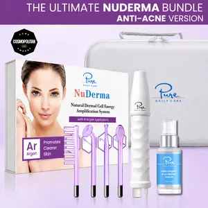 NuDerma Standard Complete High Frequency Bundle – Anti-Acne Wand for Blemishes & Breakouts Beauty Tools Highfrequencywand