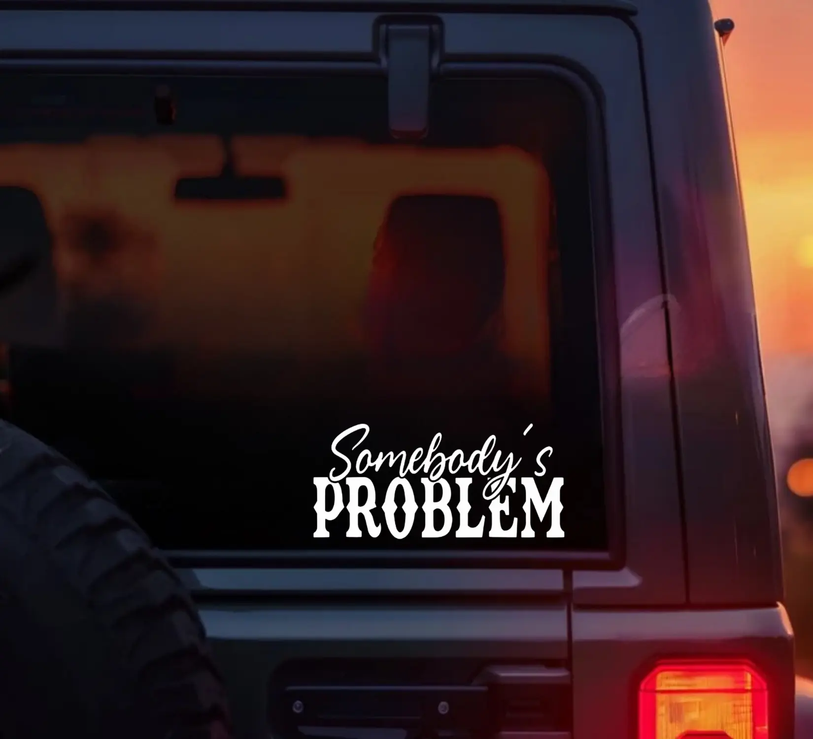 "Somebody's Problem" Car Decal, Stylish Decals Car Stickers for Automotive Exterior Decoration