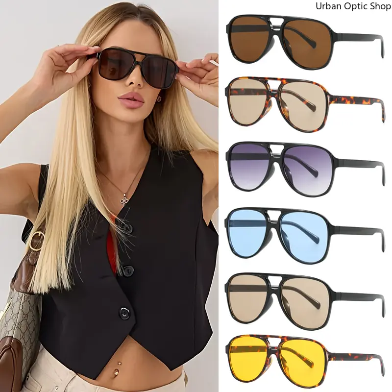 XUH 6-Pack Unisex Square Frames Sunglasses - UV400 Protection, Trendy Streetwear for Outdoor Sports & Daily Wear, Sun Protection, Uv400 Lens, Statement Frame Glasses, Eyewear Fashion, 6-Pieces, Solid Colors, 6Pcs Z01, Uv400 Lenses