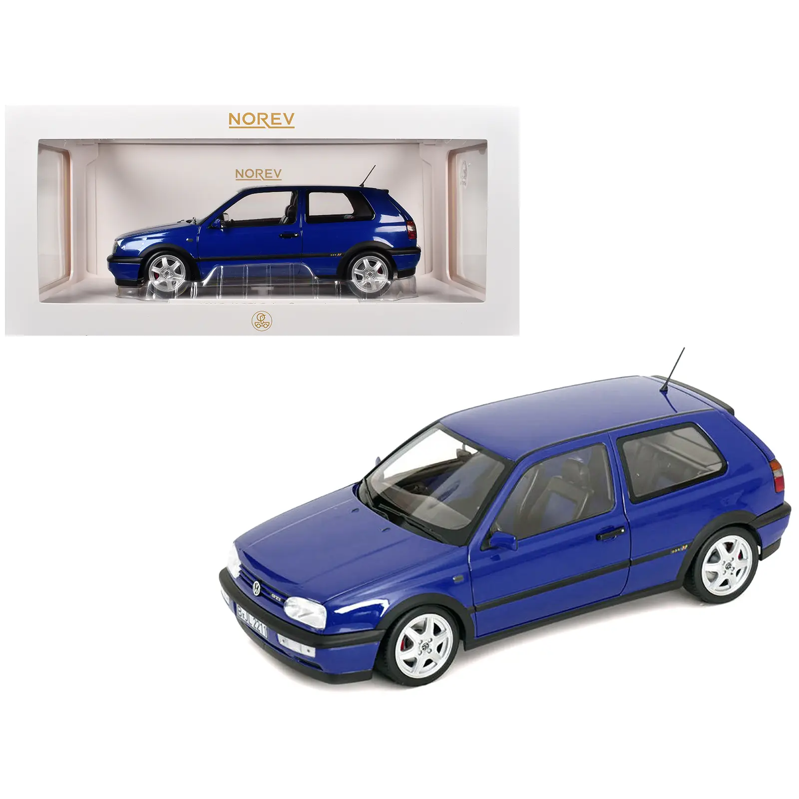 1994 Volkswagen Golf GTI Color Concept Jazz Blue 1/18 Diecast Model Car by Norev