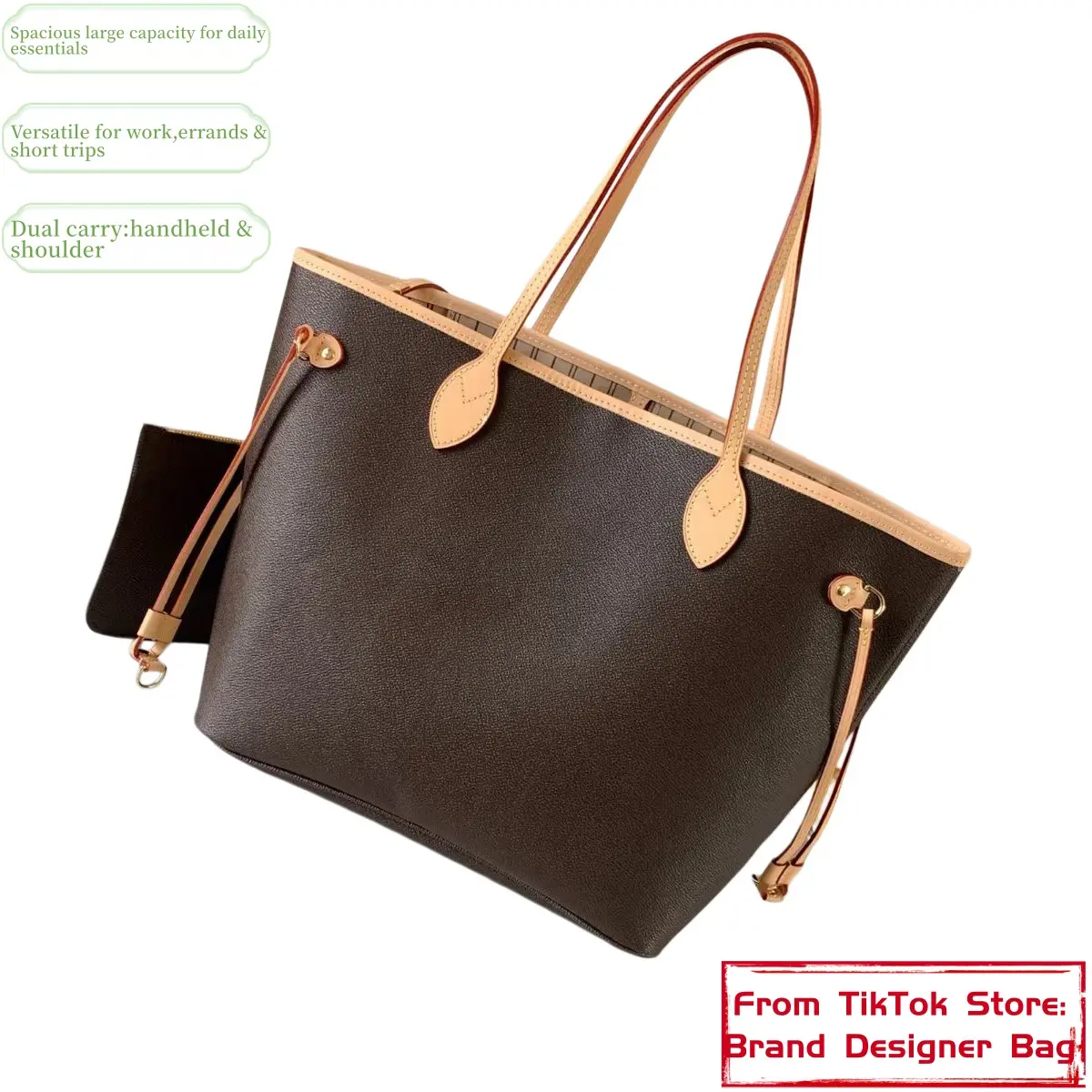 Luxury Commuting Large Capacity Tote Bag - Multi-purpose Purse for Women - Suitable for Students (Office Workers) - Casual and Fashionable Shoulder Bag for Leisure - Outing Bag for Moms - Lightweight Travel Bag