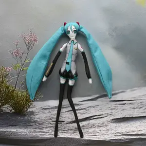 Kawaii Hatsune Miku Anime Plush Doll The internal wire skeleton can be used to move and shape plush toys