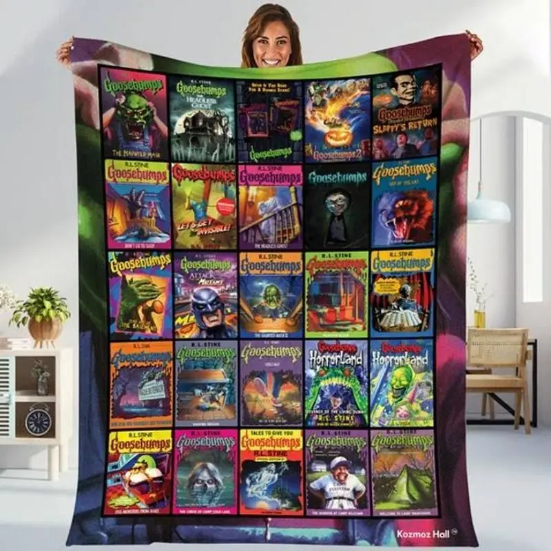 Goosebumps Movie Print 1-Piece Cozy Gentle Soft Throw Blanket - Family Bedding for Home Bedroom, Picnic, Ideal Christmas Holiday Gift