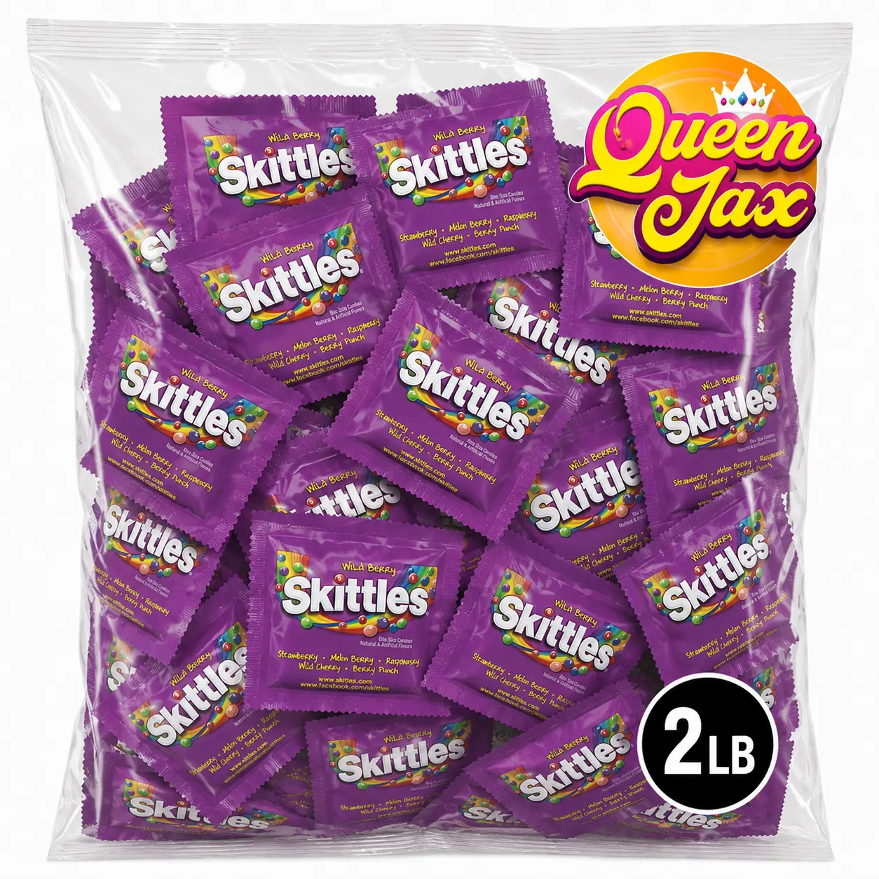 SKITTLES- Berry Flavor- Fun Size  individual packs- Bulk Bag, Assortment of Flavors