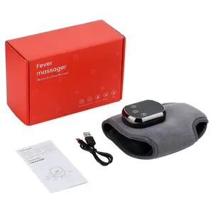 Portable Heated Ankle Massager, Rechargeable Foot Care Device, Wireless Cordless Heating Pad with Adjustable 3 Vibration Modes & 5 Temperature Settings