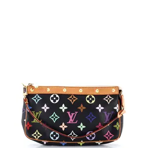Pre-owned Louis Vuitton Canvas Coated Clutches & Wristlets Pochette Accessoires Monogram Multicolor by Rebag