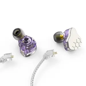 1BA+1DD in-ear Monitor, HiFi Bass In-ear Earphone, IEM Wired Headphones, HiFi Stereo Sound Earphones Noise Cancelling Ear Buds with Case, Audio