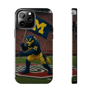 Michigan Wolverine Spirit Phone Case Compatible with iPhone 7, 8, X, 11, 12, 13, 14, 15, 16 17 & Samsung Galaxy S21, S22, S23 & S24 S25 series
