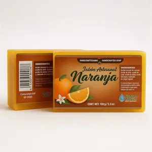 Jabón Artesanal de Naranja / Orange Handcrafted Soap 100g / 3.5oz – Limpia, Suaviza y Revitaliza la Piel / From Mexico – Cleanses, Softens & Revitalizes the Skin