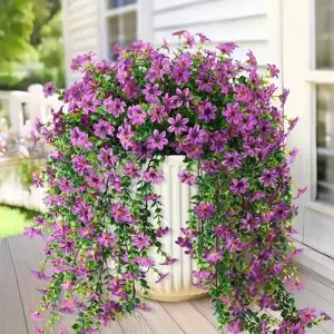 High quality 2/4/6Pack Artificial Six-Ear Orchid Morning Glory Vine, Faux Flower, Spring/Summer Decoration Decorative Flowers for Home Party Wedding Outdoor Yard Wall Hanging Plants , Ornaments, Mother's Day Gifts