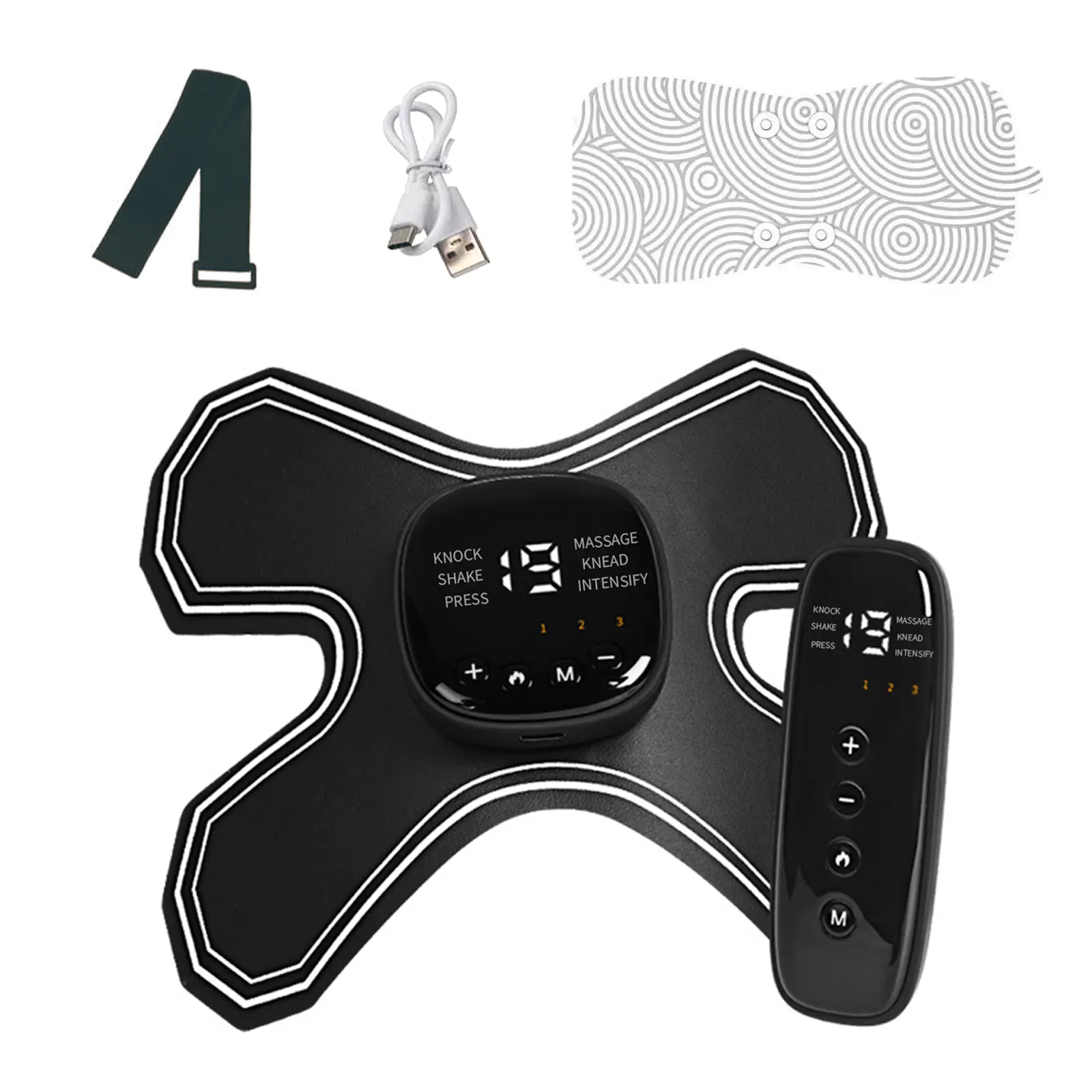 Electric Heating Massage Patch for Neck & Lower Back Therapy, 6 Modes, 19 Levels, Full Body Relaxation Support for Fitness & Sports Enthusiasts (Home Supplies, Party Gift Option)
