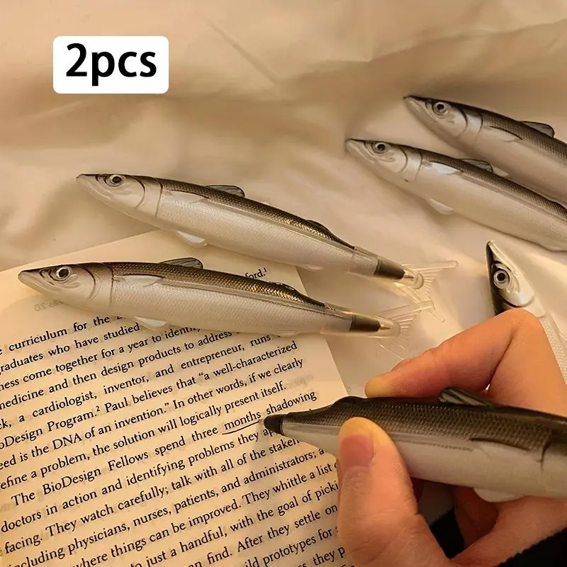 Ocean Fish Design Ballpoint Pens Set, Ballpoint Pen Kit, 2/4pcs 0.5mm Writing Tools, School Stationery, Cute & Fun Office Accessories, School Supplies, Ideal Gift for Students, Ballpoint Pen Gifts
