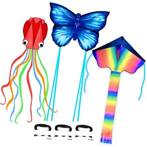 Kites for Kids & Adults, Beach Kites, Easy for Fly for Toddlers Ages 3-5 with 300ft Kite String Each Handle