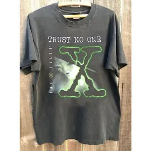 The X Files Trust No One short sleeve charcoal color Tshirt Men Women S-5XL