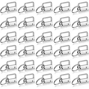 Key Fob Hardware Wristlet Set Wrist Key Chain Wristlet Sets with Split Rings Key Rings-(1 Inch)