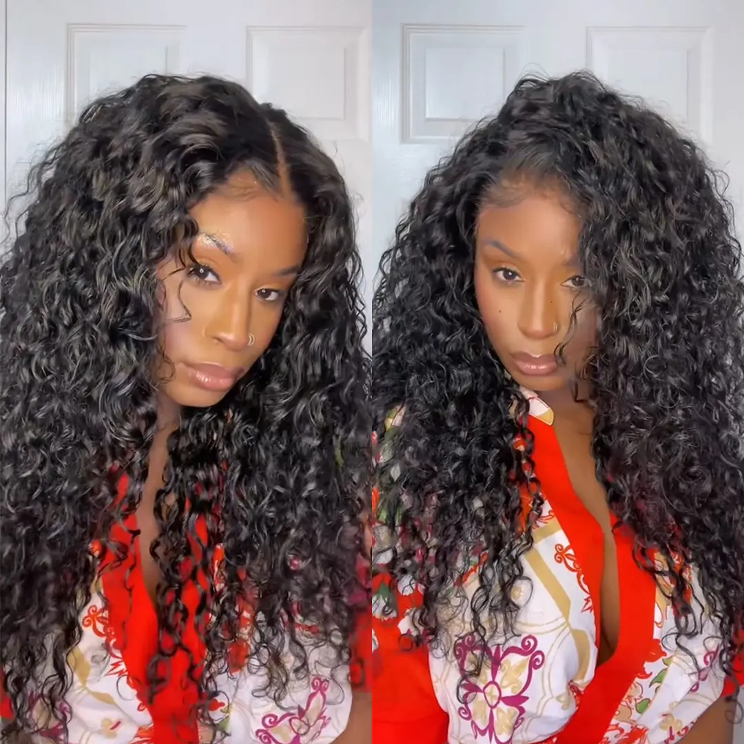 【NEW】Nadula Mixed Water Wave & Jerry Curly Pre everything 7x5 13x4 Transparent Lace Fluffy Wig Put on and Go Human Hair Summervibes TikTokShopStockUp