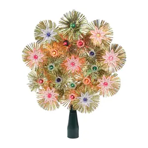 Northlight Retro Tinsel Snowflake Christmas Tree Topper