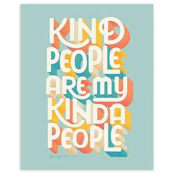 Courtside Market Kind People I Canvas Wall Art - 20" x 24"