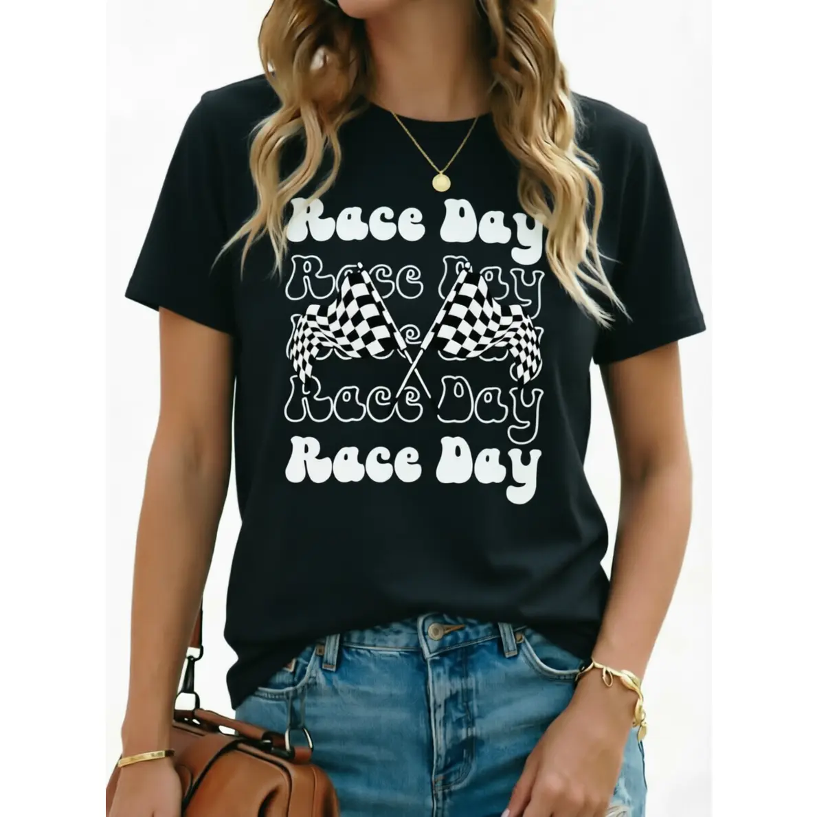 Racing Shirt for Women Checkered Flag Graphic Car Cotton Shirts Race Lover Shirt outfit Raceday Casual Short Sleeve Tee Summer Tops vintage clothing