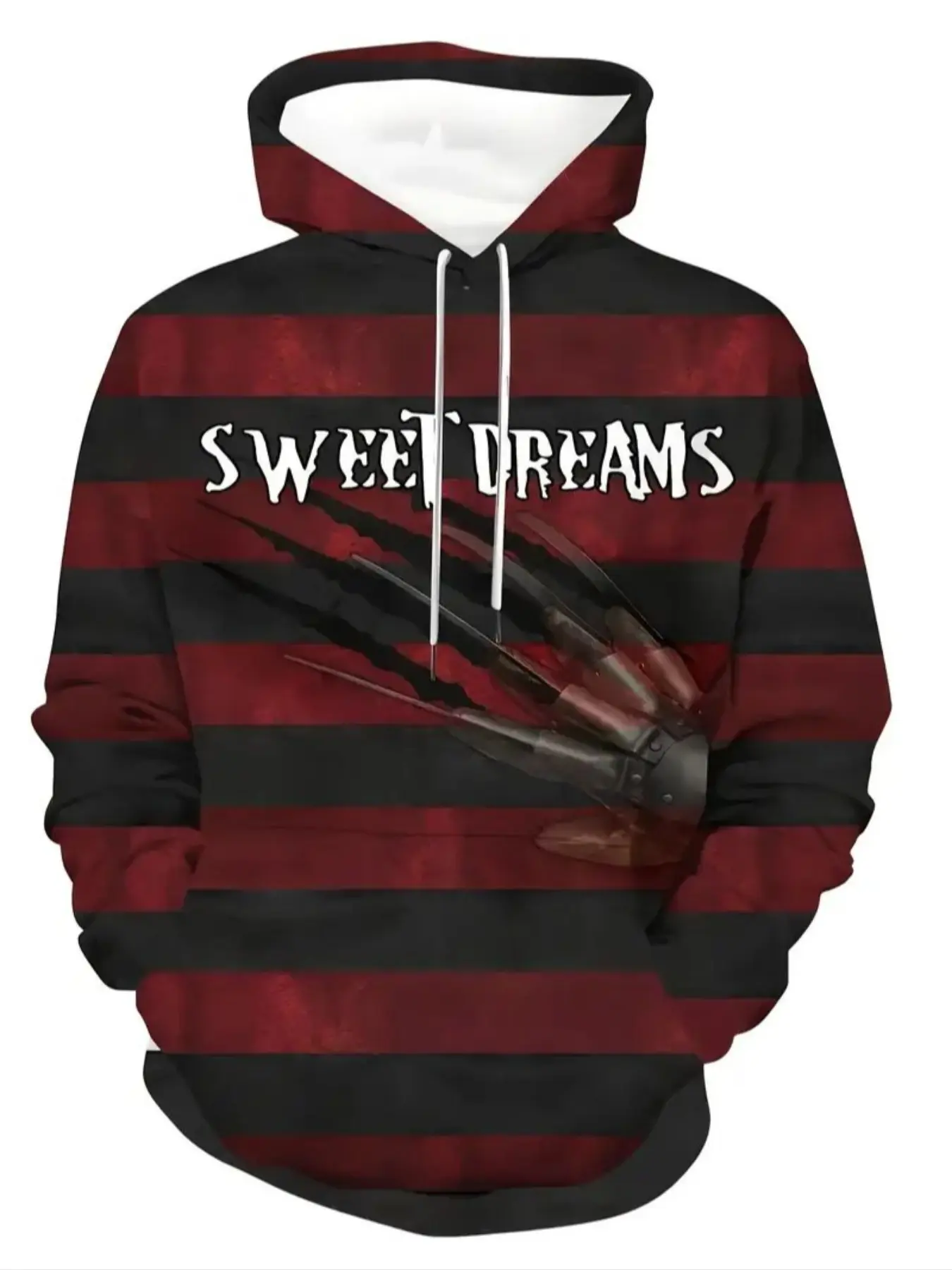 Hooded Casual Hoodie, Casual Sweatshirt Hoodie with Horror Movie Print, Graphic Print Hoodie, Hoodie Sweatshirts, Quick-Dry Polyester Fabric, Perfect for Streetwear, Golf, Fishing, Camping, Gym, Beach
