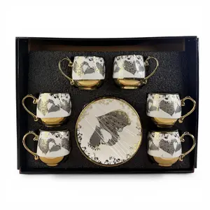 Turkish Coffee Cups Set 6 pcs  - طقم فناجين قهوة تركية