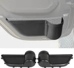 Rear Door Organizer Tray for 2018-2024 Jeep Wrangler JL JLU Rubicon Sport Sahara Gladiator Black Interior Storage Accessories Easy Install