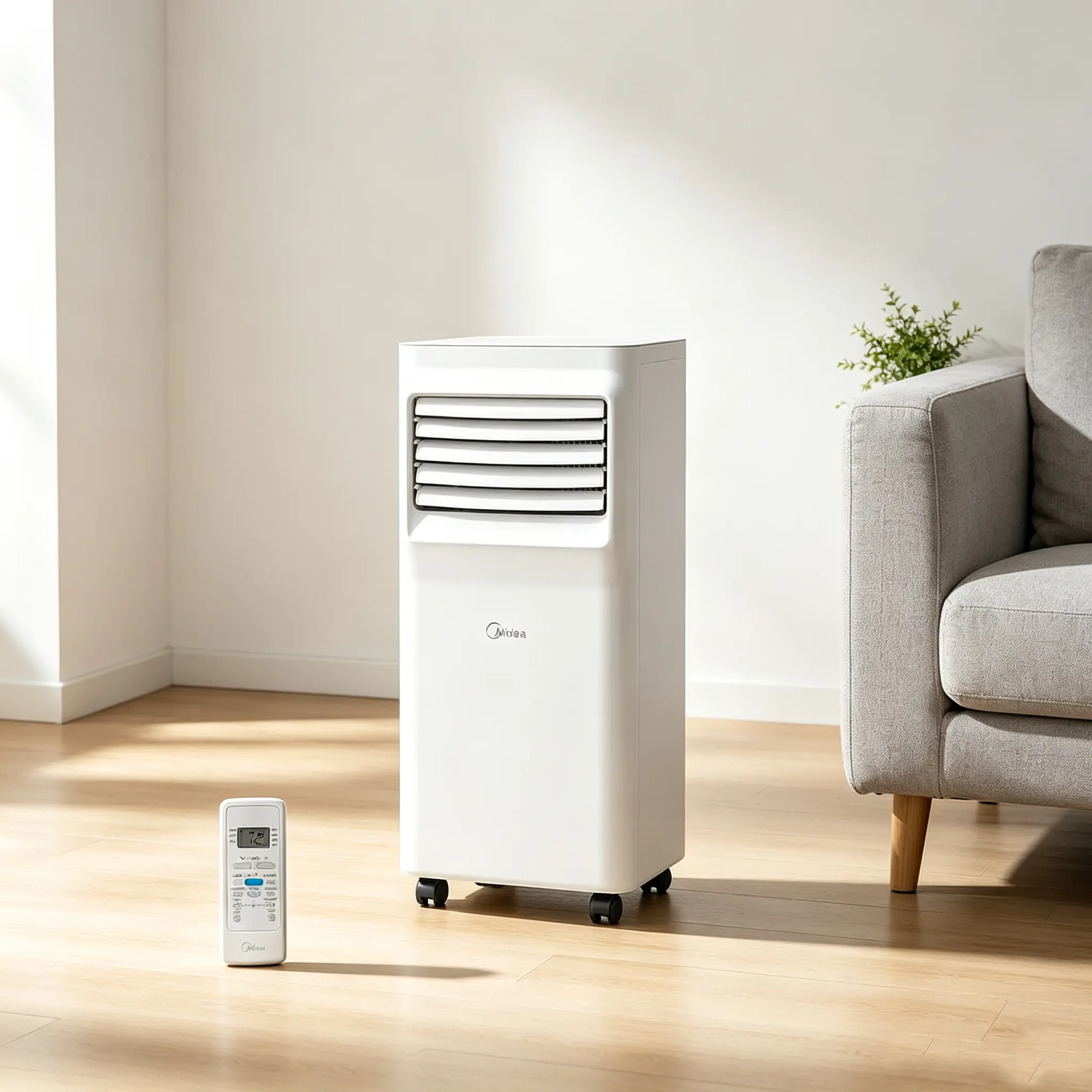 Refurbished Midea  3-in-1 Portable Air  | Cools, Dehumidifies, Ventilates | Washable Air Filter | Easy Install with Hardware & Guide | Lightweight & Portable for Room-to-Room Use | Pre-Owned Midea Portable AC Unit conditioner