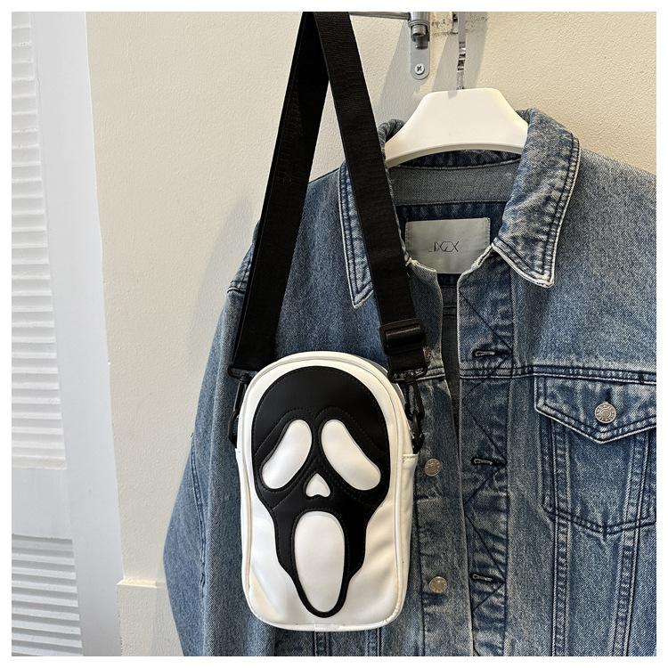 New Halloween Skull Bag | Cute Ghost Crossbody for Women | Quirky Shoulder Phone Bag | Christmas Mini Square Purse | Spooky Trendy Aesthetic