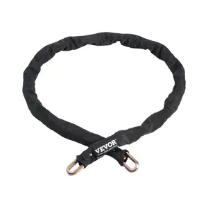 summervibes 9.5mm Heavy-Duty Steel Anti-Theft Fixed Length Bike Chain Lock, 5.91 Ft Security Lock for Bicycles, Motorcycles, Gates, Bike Accessories, Motorcycle Accessories, Black