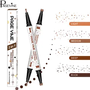 Dual-End Freckle Stamp Pen, 3D Natural Freckle Drawing Tool, Waterproof Long Wear Makeup Retention, Quick Dry No Halo Formula, Controlled Dot Placement for Subtle Freckles, Ideal for Everyday Makeup, Travel & Summer Events