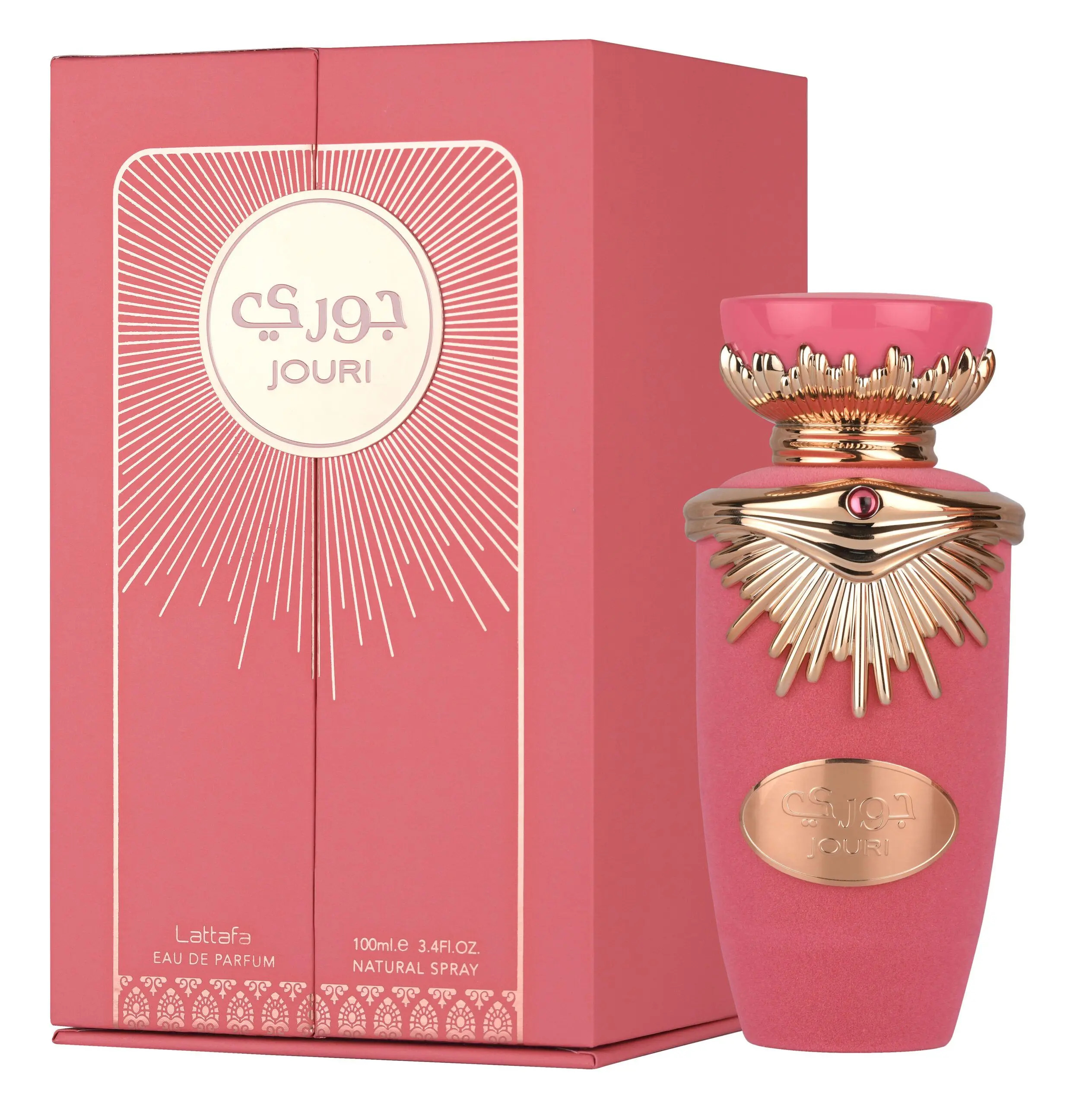 Lattafa - Jouri Eau De Parfum – Sweet Floral & Creamy Fruity Luxury Unisex Fragrance | Soft Musky Vanilla Perfume with Long-Lasting Elegant Scent | New Drop 100ml (3.4 oz)