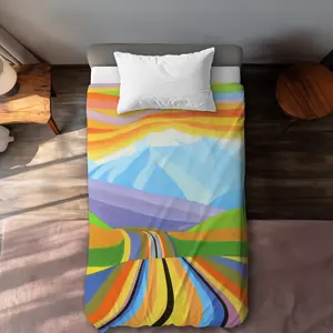 360 Stand Multicolor Print Duvet Cover - Twin Extra Long Size for Twin Beds, Breathable Microfiber Home Textile Bedding Linen, Extra-Long Duvet Covers, Graphic Duvet Covers