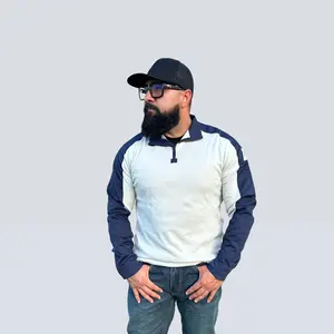 L4FR Durable Sleeve 1/4 Zip Neck Henley, Flash, Workwear, Long Sleeve, Flame