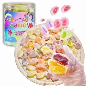 Multi-Shape Chewable Wax Candy Drops - Syrup-Filled Center with Assorted Fruit Flavors & Vibrant Colors | 200g Resealable Pouch for Sensory Play, Party Games & Creative Snacking | 10+ Novelty Pieces